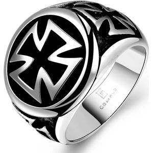 Heren Ringen Mode 316L Rvs Cross Hiphop Rock Punk Ring Voor Mannen Zwart Titanium Vintage Mannelijke Ringen Anel masculino