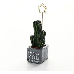 Mini Cactus Houder Voor Foto Card Memo Paperclip Natuurlijke Plantaardige Decoratieve Stationery Office Accessoires Schoolbenodigdheden H6972