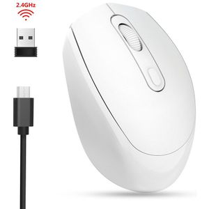 1Pc 2.4G Draadloze Muis Oplaadbare Compati Draadloze Muis Voor Ipad Laptop Computer Mause Kantoor Slient Klik Usb Muis