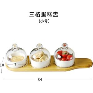 Japanse Stijl Keramiek Fruit Dessertbord Pak Met Deksel Suiker Kom Dessert Platter Thuis Creativiteit Servies