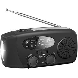 Hoge Gevoeligheid Clear Volume Radio Multifunctionele Radio Hand Crank Solar Usb Opladen Fm Am Wb Noaa Weather Radio