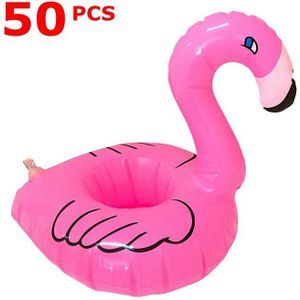 10/50 Stuks Opblaasbare Flamingo Zwemmen Ringen Zwemmen Bekerhouder Bad Kids Float Speelgoed Party Supply Zwembad Accessoires Baden