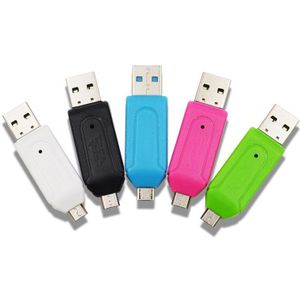 Otg All In 1 Memory Card Reader Voor Pc/Micro Usb Flash Drive/Micro Sd Card/Sd card High Speed Otg Kaartlezer