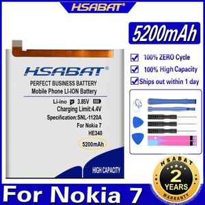 Hsabat HE340 5200 Mah Mobiele Telefoon Batterij Voor Nokia 7 Nokia7 7.1 Ta-1041 Batterijen