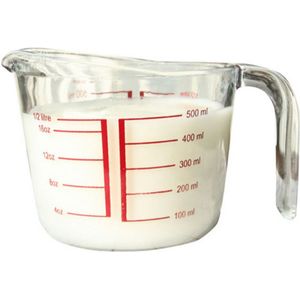 Hipsteen 500 Ml 1000 Ml Maatbeker Hittebestendig Gehard Glas Cup Keuken Bakvormen Melk Maatbeker Met Schaal transparante