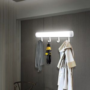 Draagbare Kastdeur haak licht Motion Sensor LED hal Hanger wandlamp Batterij power Voor Kleding Gang night verlichting