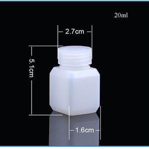 1Pc Lege Plastic Fles Vloeibare Lotion Cosmetische Container Reizen Hervulbare Flessen Achthoekige Witte Vierkante Fles