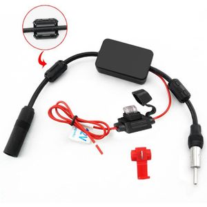 Universele Auto FM-AM Radio Antennes Antenne Signaal Versterker Booster Anti-interferentie Metalen Radio Auto FM Auto-onderdelen GRA002