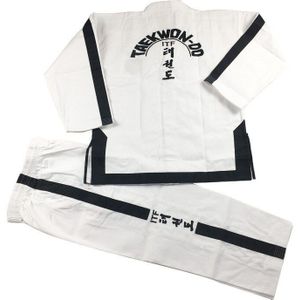 Sinobudo Taekwondo Wit Borduurwerk Standaard Itf Uniform Voor Instructeur Uniformen Mannen Taekwondo Uniformen Pak