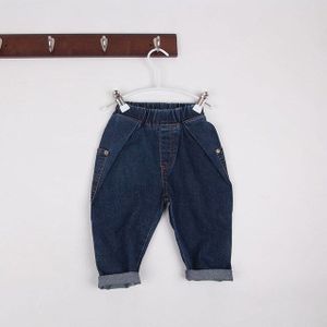 1 2 3 4 5 jaar Kinderen Jeans voor Baby Meisje Casual Elastische Taille Peuter Jongens Denim Broek Lente Herfst kind Broek Aankomst