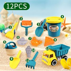 12Pcs Dumper Strand Speelgoed Set Zand Play Set Zandbak Speelgoed Zand Schop Gieter Speelgoed Voor Meisjes Jongens kind Strand Zand Speelgoed