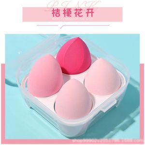 4pcs Makeup Sponge Powder Puff Dry and Wet Combined Beauty Cosmetic Ball Foundation Powder Puff Bevel Cut Make Up Sponge Tools