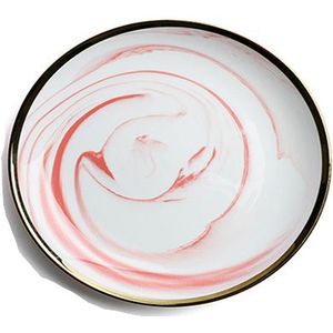 Beste Roze Marmer Glazuren Keramische Party Servies Set Porselein Ontbijt Platen Gerechten Noedelkom Koffie Diner Lade Decoratie