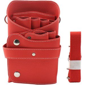 Draagbare Pu Lederen Schaar Tas Met Riem Haar Stylist Pocket Kappers Tool Pouch Voor Kappers