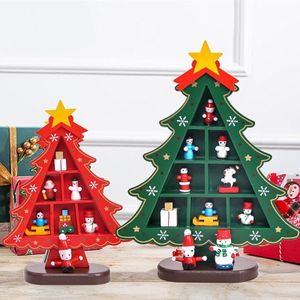 Prachtige Houten Kerstboom Tafel Ornamenten Xmas Voor Kinderen Jaar Kerstversiering Voor Thuis