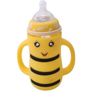 Baby Fles Kids Cup Gestreepte Bee Brede Mond Kinderen Training Kopjes Leuke Baby Drinkwater Handvat Zuigfles