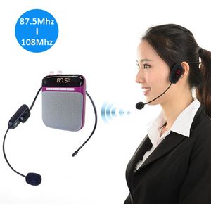 Microfoon Headset Radio FM Draadloze Headset Microfoon Handsfree Megafoon Microfoon voor Onderwijs Conferentie Gids Studio