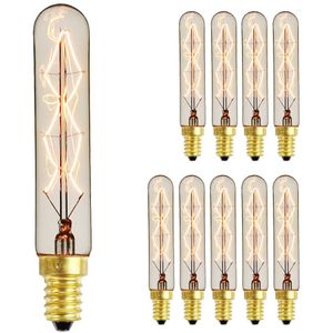 10 Stks/pak Edison Lampen T20 40W Edison Schroef Kleine Basis E14 220/240V Spcialty Decoratieve Ligth Lampen