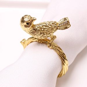 12Pcs Plated Metalen Gouden Vogel Model Kamer Servet Gesp Hotel Servetring Servet Ring