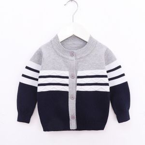 Herfst Winter Jongens Meisjes Vest Trui Mode Baby Knit Stripe Jas School Kids Truien Tops Baby Kleding