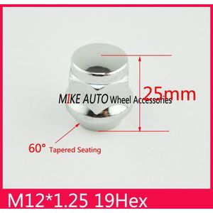 4 stks/set Legering Staal Wheel Wielmoeren M12x1.25mm Hex19 length25 voor het wiel van Nissan Suzuki
