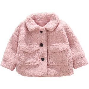 Winter Producten Koreaanse Meisjes Westerse Stijl Pure Kleur Bontjas Jas Verdikte Teddy Jas