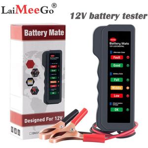 Mini 12V Auto Batterij Tester Digitale Dynamo Tester 6 LED Verlichting Display Car Diagnostic Tool Auto Batterij Tester Voor auto