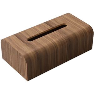Houten Tissuebox - Walnoot Hout - Eenvoudige Tissue Case - Voor Keuken en Woonkamer