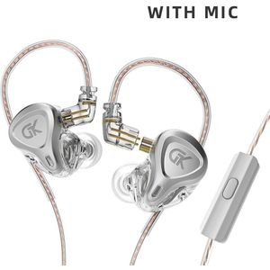 Gk G5 Metalen Bedrade Oortelefoon In Oor Hifi Bass Muziek Oordopjes Headset Met Microfoon Noise Cancelling Sport Monitor Hoofdtelefoon