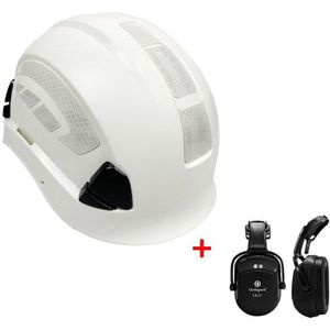 Veiligheid Helm Met Oorbeschermer Kit Anti Noise Outdoor Rotsklimmen Industriële Bescherming Rescue Hard Hat Grot Exploratie