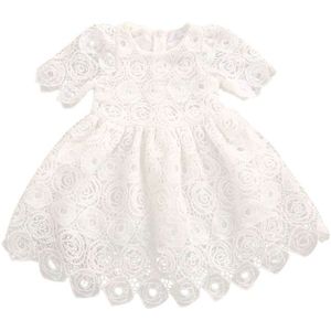 0-24M Peuter Pasgeboren Baby Meisjes Jurk Wit Kant Tutu Party Trouwjurk Prinses Pasen Kostuums Voor Baby meisjes