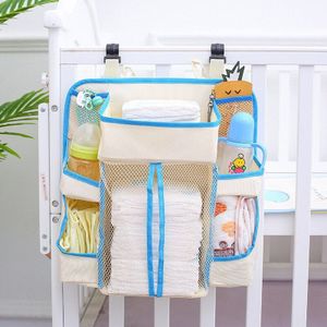 Baby Bed Opknoping Organizer Bag Waterdichte Luiers Draagbare Opbergtas Zuigfles Speelgoed Voor Crib Bed Opbergrek Toegang