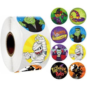 500 Pcs / Roll Afdichten Sticker Labels Halloween Party Stickers Bakken M68E
