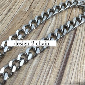 DIY leather craft effen rvs jeans portemonnee sluit O ring ketting 3 meters/partij