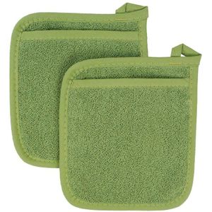 2 Stuks 3 In 1 Pot Houders Badstof Lus Katoenen Doek Handschoenen Pocket Kussen Mat Keuken Tool Koken Keuken Handschoenen pannenlap