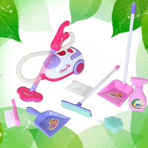 Kids Mini Simulatie Plastic Cleaning Tool Elektrische Stofzuiger Mop Stoffer Borstel Schuim Spons Thuis Huis Apparaten Schoon Speelgoed