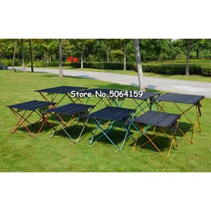 Outdoor Tafel Draagbare Opvouwbaar Opvouwbare Tafel Bureau Camping Outdoor Picknick 6061 Aluminium Ultra-light Vouwen Bureau Maat S /L