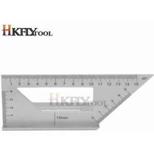 Aluminium Houtbewerking Scriber T Heerser 45/90 Graden Vierkante Hoek Heerser Multifunctionele Hoek Gradenboog Gauge Meten