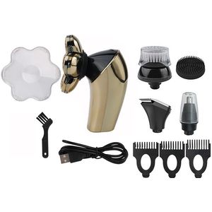 7D Hoofd Scheerapparaat Voor Mannen 7D Onafhankelijk 7 Cutter Drijvende Hoofd Waterdichte Elektrische Scheermes Multifunctionele Trimmer Voor Mannen