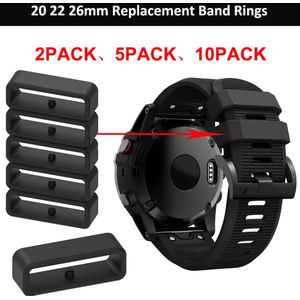 20Mm 22Mm 26Mm Vervanging Siliconen Ring Voor Garmin Fenix 6X 6X 6 Pro 5X 5S 5 plus Horloge Band Keeper Horloge Accessoires Loop Hoop