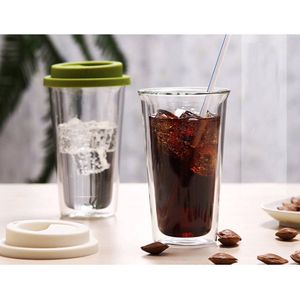 350 ML Handgemaakte Hittebestendige Dubbele Laag Glazen Koffie Thee Drink Cups Geïsoleerde Clear Melk Sap Wijnglas 1 stuks