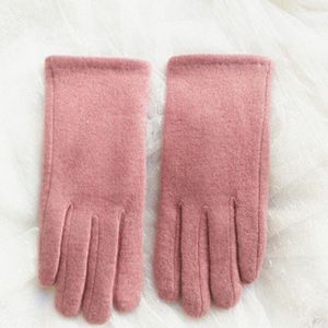 Winter Vrouwen Kasjmier Touch Screen Handschoenen Elegante Parel Wol Borduren Fluwelen Dikke Volledige Finger Warm Rijden Handschoenen K42