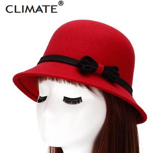 Klimaat Vrouwen Fedora Hoeden Voor Vrouw Lente Bloem Meisjes Fedora Cap Mode Dames Mom Hoeden Polyester Wollen Cap Hoed