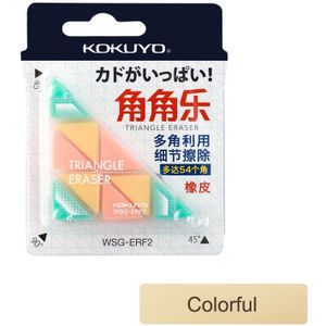Kokuyo Kokaku Muziek Kleur Gum Student Briefpapier Vegen Schoon Voor B-HB-2B Potlood Creatieve Driehoek Gum