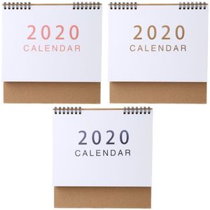 Eenvoudige Desktop Staande Papier Dubbele Spoel Kalender Memo Dagelijkse Schema Tafel Planner Jaarlijks Agenda Bureau Organizer J78A