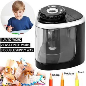 Draagbare Elektrische Puntenslijpers Kids Blade Snelle Scherpen Voor 6-8Mm Potloden School Classroom Office Home Items Zonder batterij