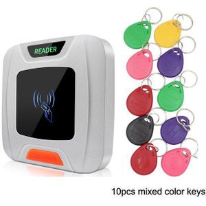 Zilver Kleur Waterdichte Proximity Card Reader125KHZ Rfid Slave Lezer Wiegand 26 Uitgang Kaartlezer Voor Deur Toegangscontrole