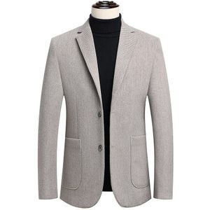 2022 Mannelijke Pak Blazers Elegante Lente Herfst Dikke Slim Fit Wollen Jassen Pakken Vingate Casual Business Mannen Wol Blazer 4XL