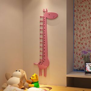 Giraffe Hoogte Sticker Acryl 3D Muurstickers Groei Meter Voor Kinderen Kamers Veranda Nursery Decor Kinderen Afstandsmeter