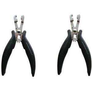 Hair Extensions Tang Voor Micro Rings En Fusion Lijm Bond Removal Tool Zwart 14.5 Cm * 6 Mm Beauty Tool tang